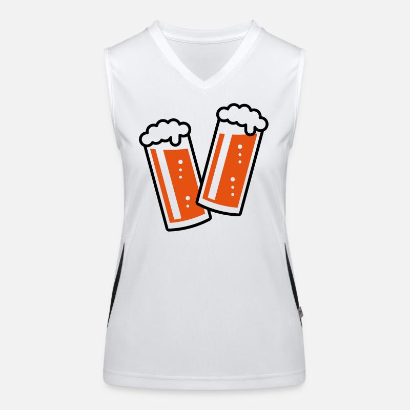 2 Altbiergläser Stoßen An (Bier / Altbier / 2C) Funktionelles Kontrast-Tank Top für Frauen