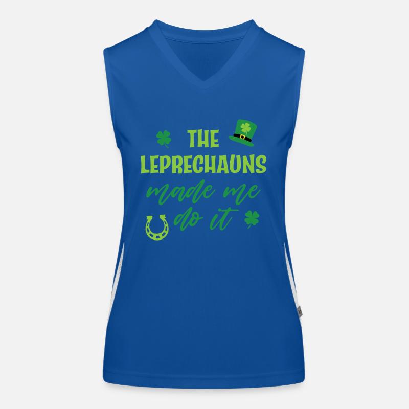 The Leprechauns made me do it Women's Functional Contrast Tank Top