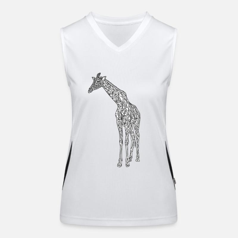 Lignes d’art Giraffe #giraffe Débardeur respirant contrasté Femme