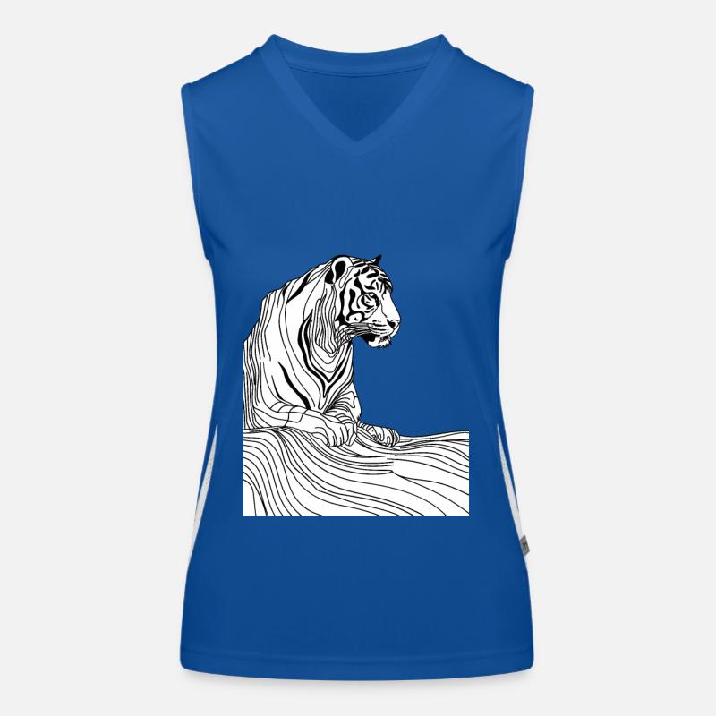 Tiger-Kunstlinien #tiger Funktionelles Kontrast-Tank Top für Frauen