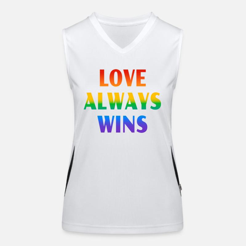 Die Liebe siegt immer Funktionelles Kontrast-Tank Top für Frauen