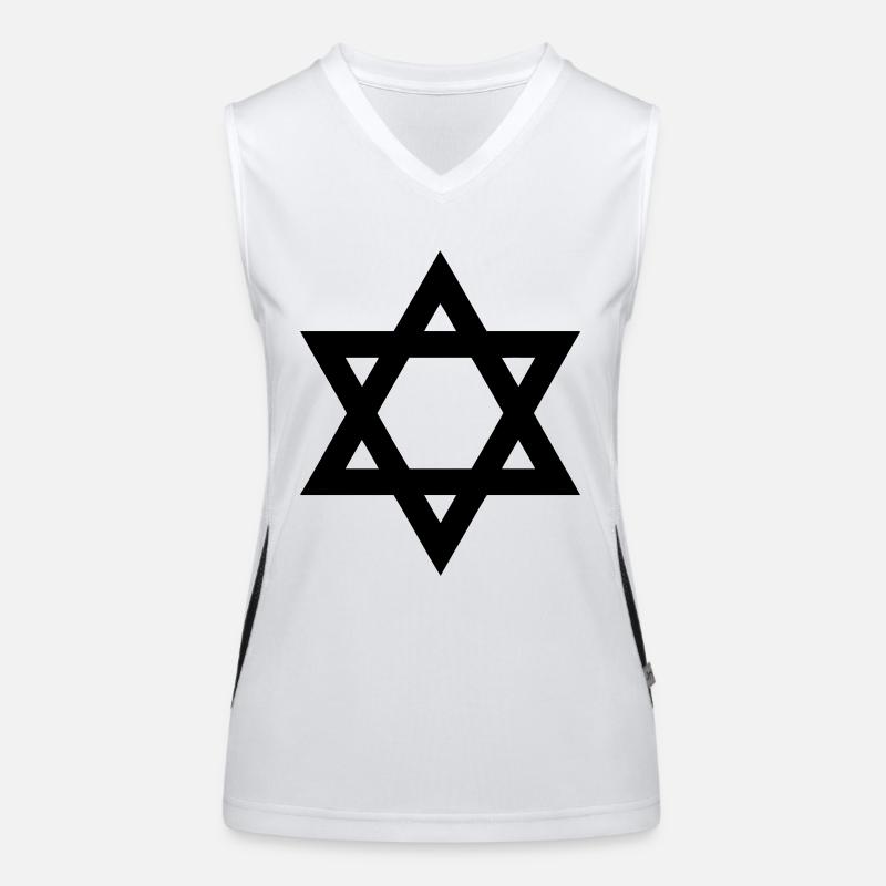 davidstern oder Judenstern Funktionelles Kontrast-Tank Top für Frauen