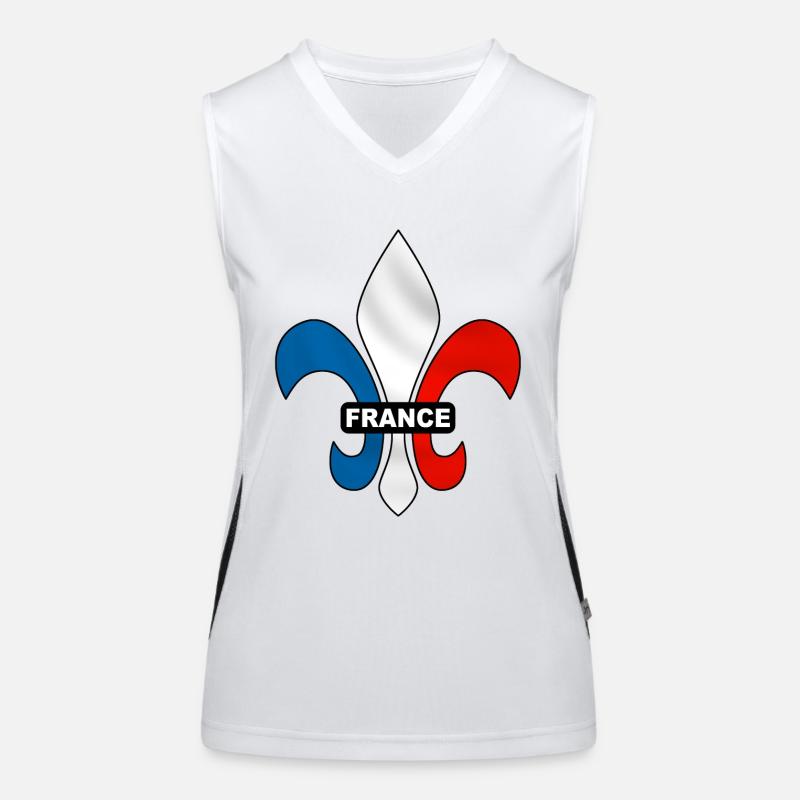 france - fleur de lys Débardeur respirant contrasté Femme