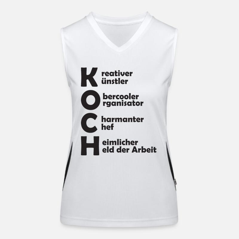 Koch Definition Funktionelles Kontrast-Tank Top für Frauen