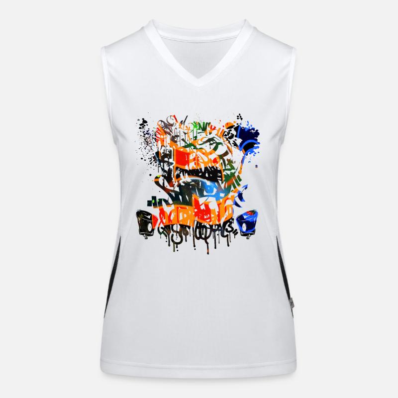 Graffiti Spray Débardeur respirant contrasté Femme
