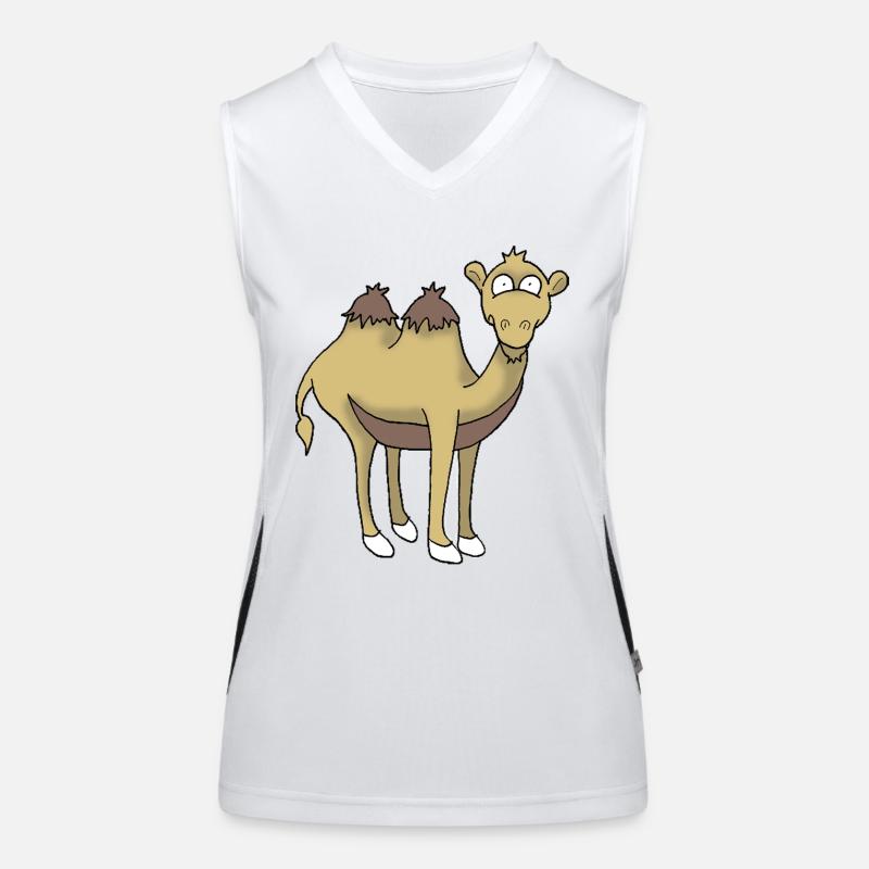 Kamel Funktionelles Kontrast-Tank Top für Frauen