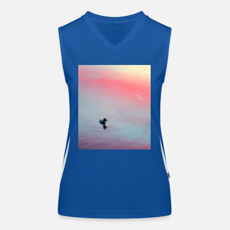 pixelated duck Women's Functional Contrast Tank Top