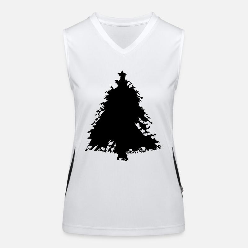 Christmas Tree Christmas Tree Winter Vector 2 Women's Functional Contrast Tank Top