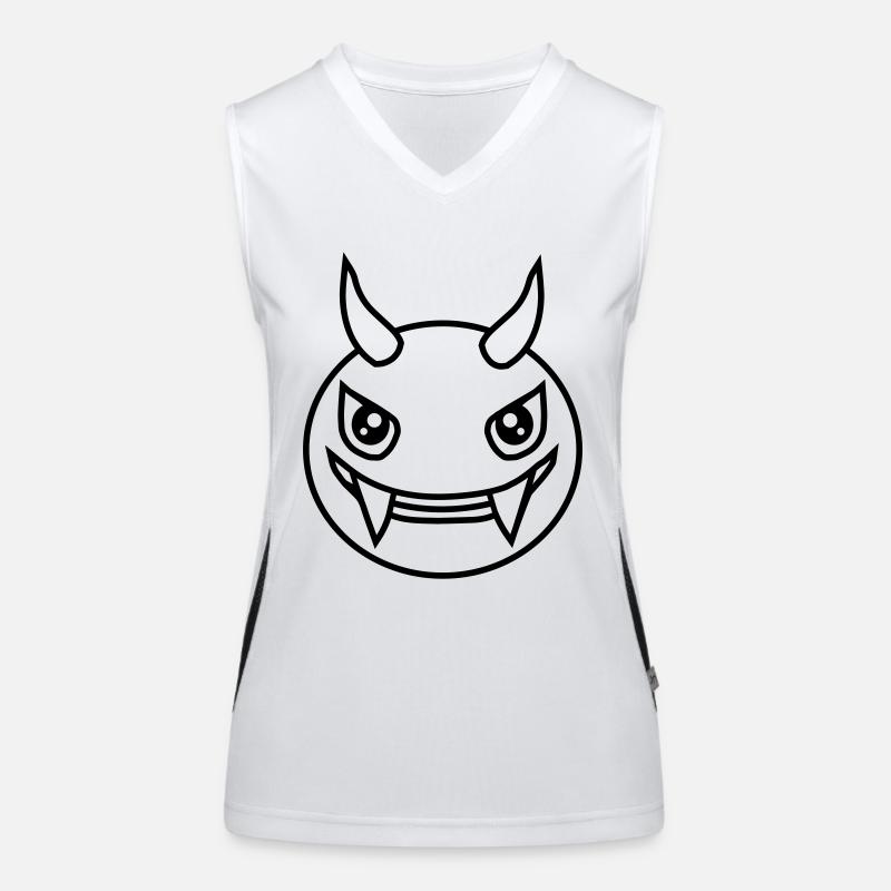 Monster Design Devil Face Women's Functional Contrast Tank Top