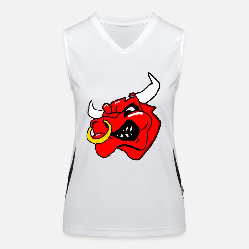 Stier Funktionelles Kontrast-Tank Top für Frauen