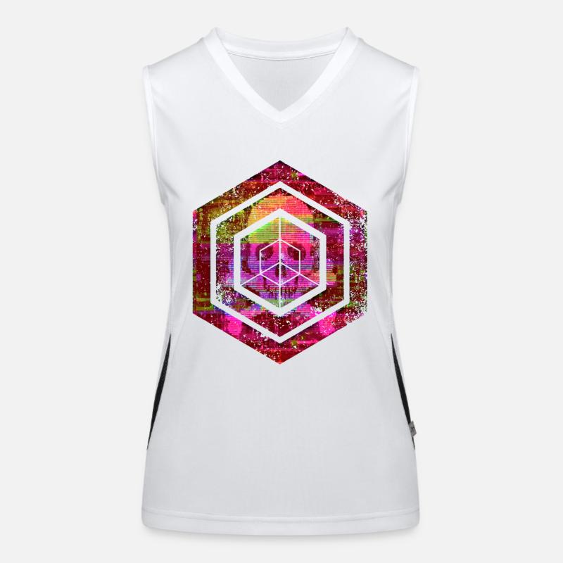 Hexagon-Programmierung Programmierer Codierung geometrisch Funktionelles Kontrast-Tank Top für Frauen