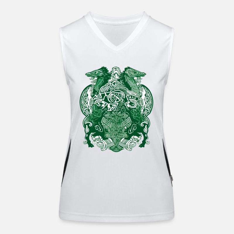 Irish folklore 3 Women's Functional Contrast Tank Top
