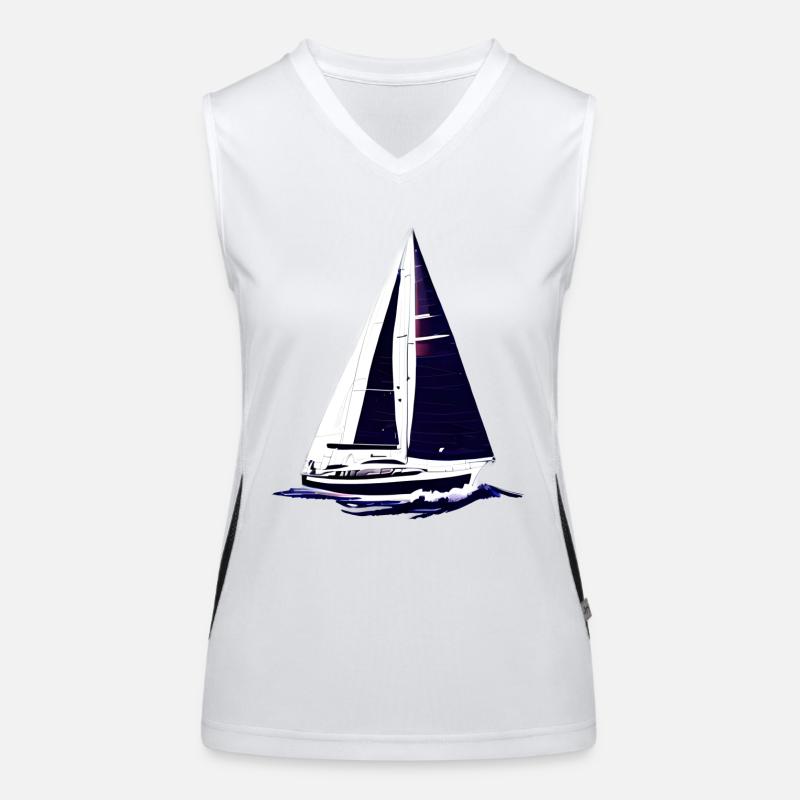 Sailing Sailing Ship Sailing Sailing Sailboat Women's Functional Contrast Tank Top