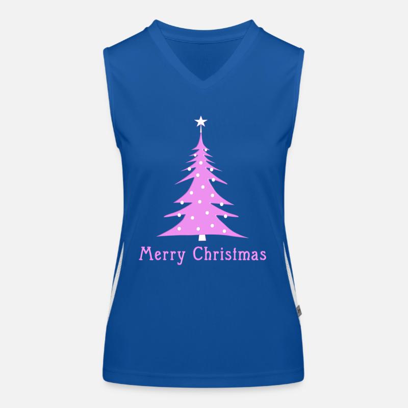 Merry Christmas Funktionelles Kontrast-Tank Top für Frauen