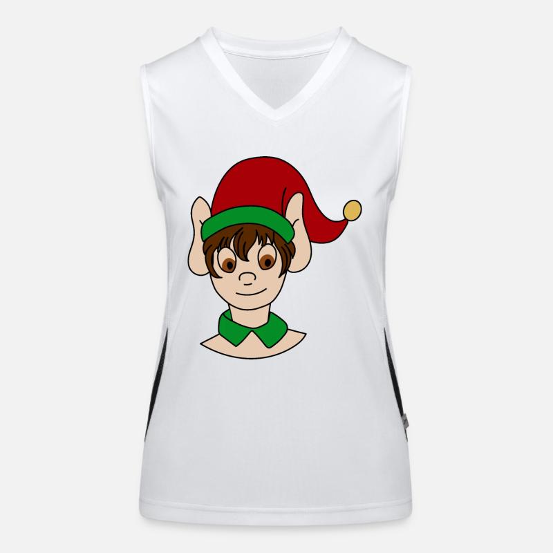 lutin de noel Débardeur respirant contrasté Femme