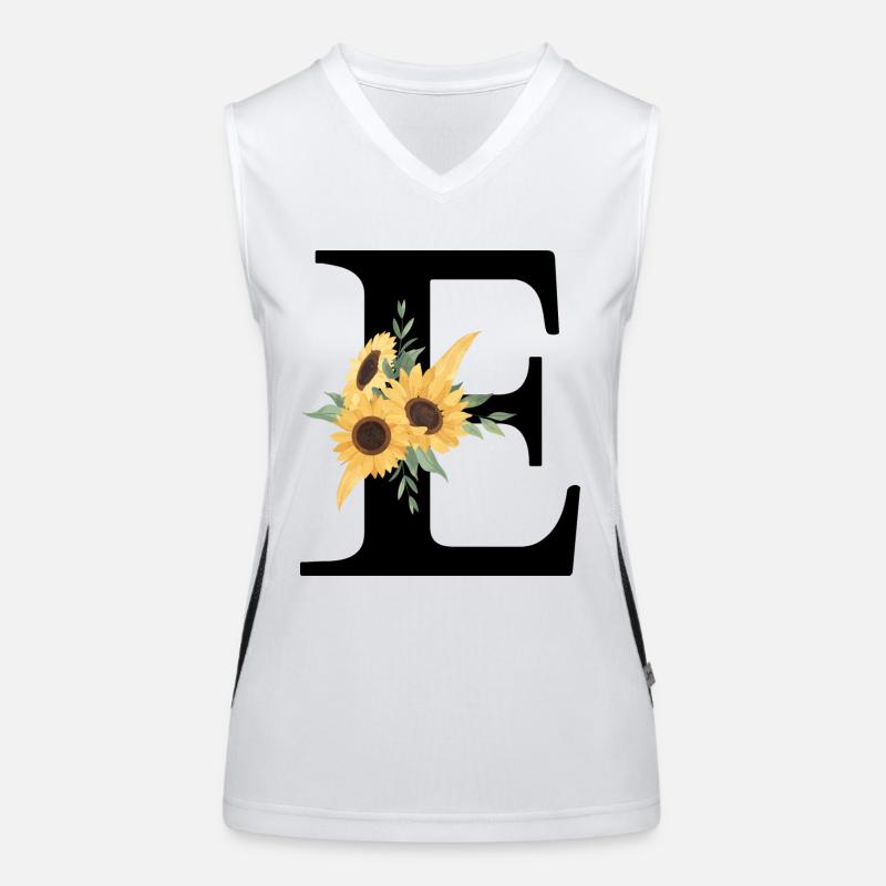Sonnenblume Blumen E-Brief Funktionelles Kontrast-Tank Top für Frauen