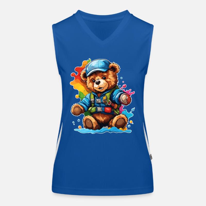 Teddy Bear / Cuddly Toy / Stuffed Animal / Gift Idea Women's Functional Contrast Tank Top