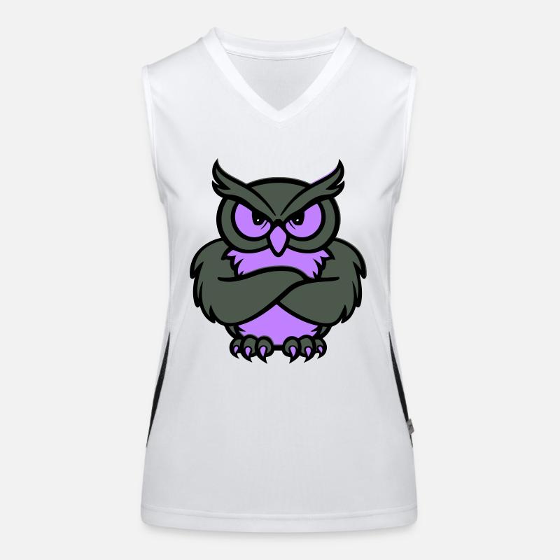 eule comic tier Funktionelles Kontrast-Tank Top für Frauen