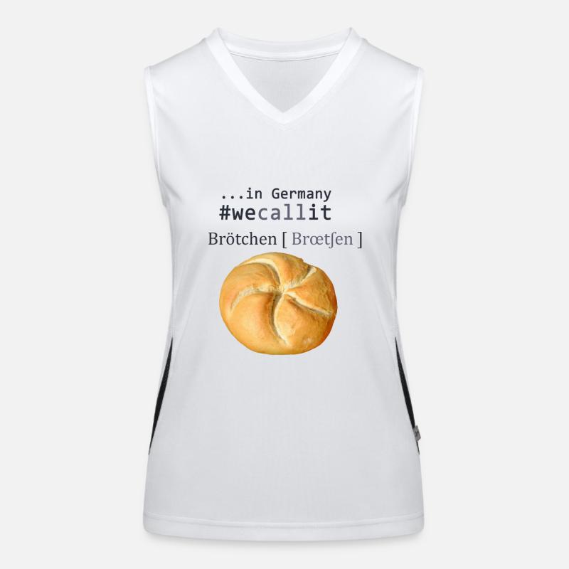 #wecallit Brötchen Funktionelles Kontrast-Tank Top für Frauen