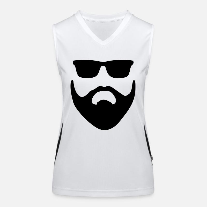 Mann mit Bart Funktionelles Kontrast-Tank Top für Frauen