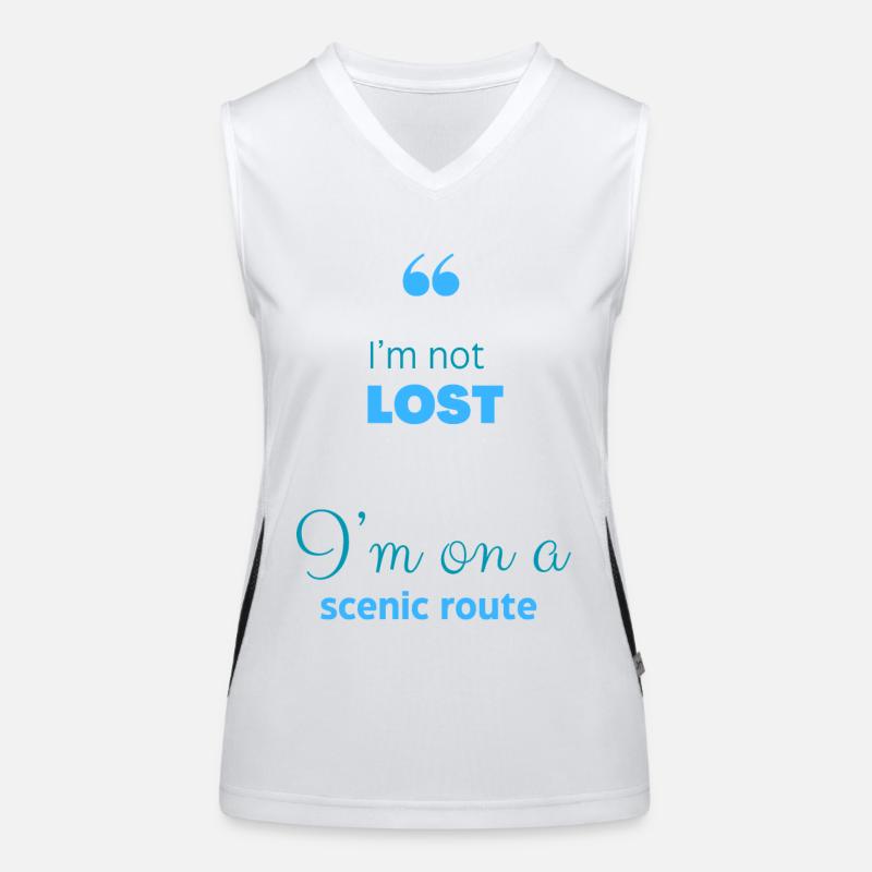 I'm not lost I'm on a scenic route Women's Functional Contrast Tank Top
