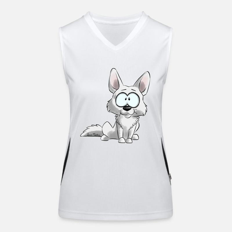 Ich bin Weiße Schweizer Schäferhund Funktionelles Kontrast-Tank Top für Frauen