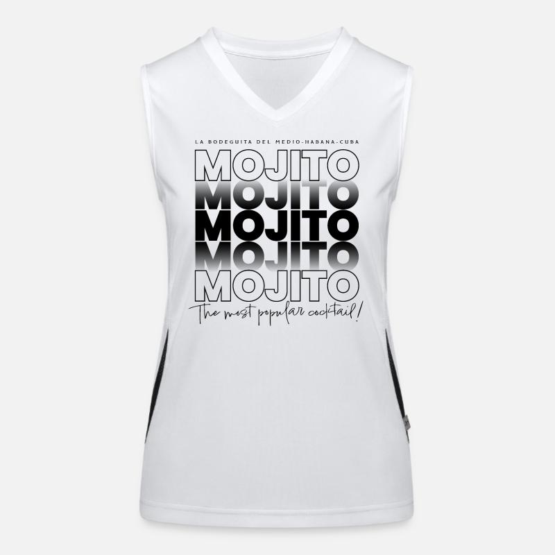 Mojito - Der beliebteste Cocktail! (Schwarze Ausgabe Funktionelles Kontrast-Tank Top für Frauen