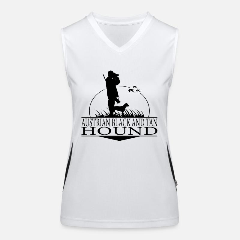 AUSTRIAN BLACK AND TAN HOUND Jagdhunde Wilsigns Funktionelles Kontrast-Tank Top für Frauen