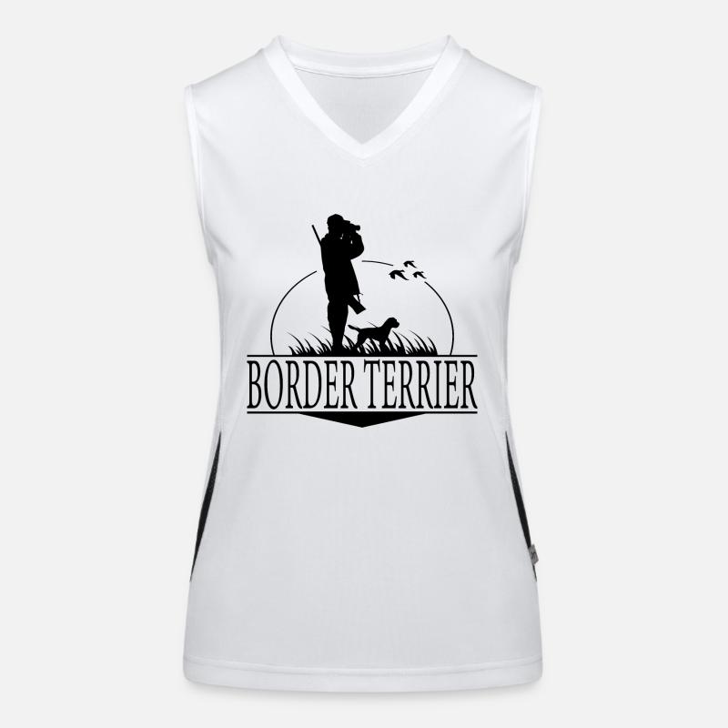 BORDER TERRIER Jagd Jagdhunde Hunde Wilsigns Funktionelles Kontrast-Tank Top für Frauen