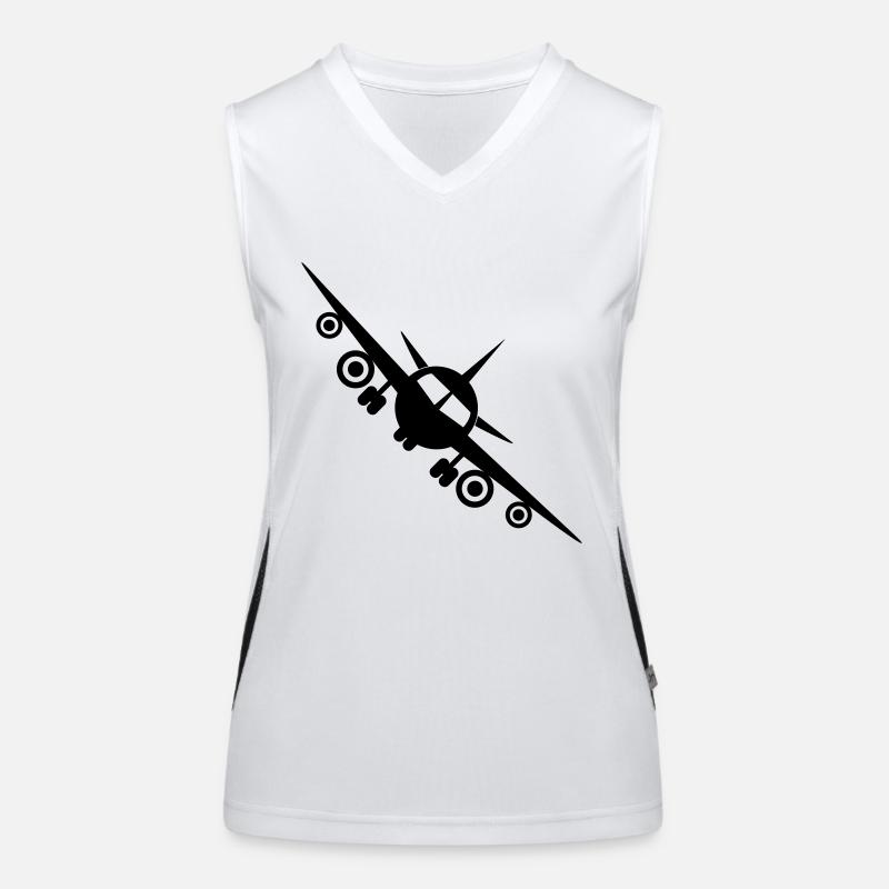 Flugzeug - Fliegen Funktionelles Kontrast-Tank Top für Frauen