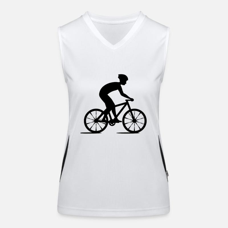 Vélo de course Idée de cadeau Débardeur respirant contrasté Femme