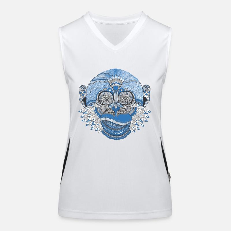 Abstract monkey Gift Gift idea Women's Functional Contrast Tank Top