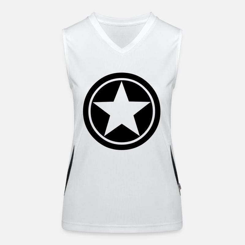 Star Circle icon Women's Functional Contrast Tank Top