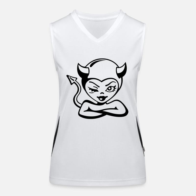 Devil Lady Funktionelles Kontrast-Tank Top für Frauen