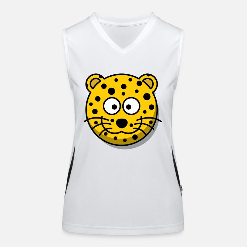 Leopard Funktionelles Kontrast-Tank Top für Frauen