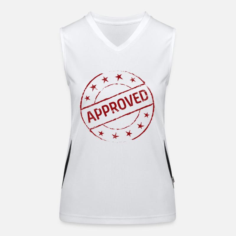 Approved Symbol Gift Gift Idea Women's Functional Contrast Tank Top