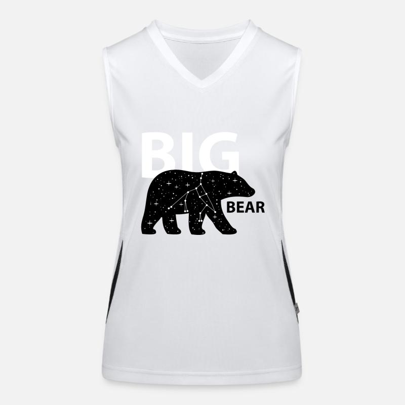 Big bear (b) - Women's Functional Contrast Tank Top - white/black