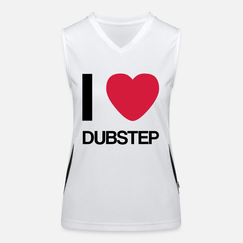I LOVE DUBSTEP- Geschenk Idee Funktionelles Kontrast-Tank Top für Frauen