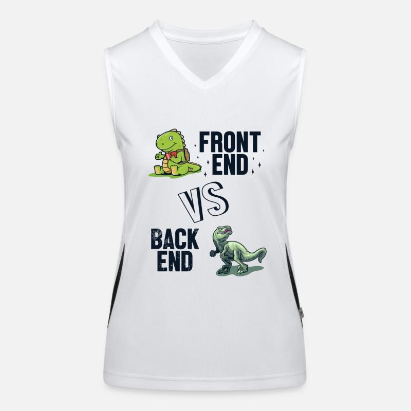 Frontend vs. Backend Developer Full Stack Women's Functional Contrast Tank Top