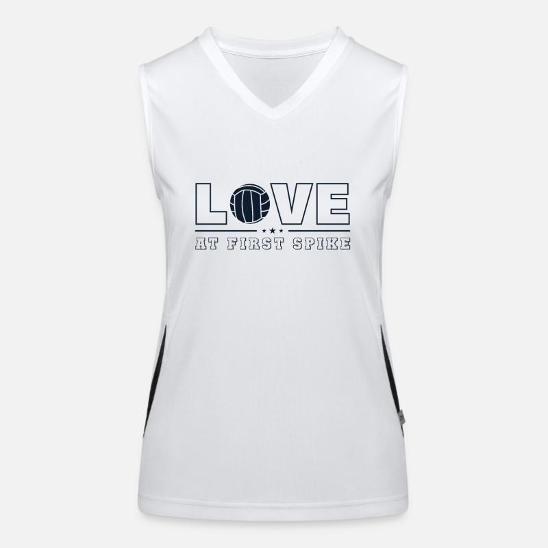 Love at First Spike Player Coach Team Trainer Women's Functional Contrast Tank Top