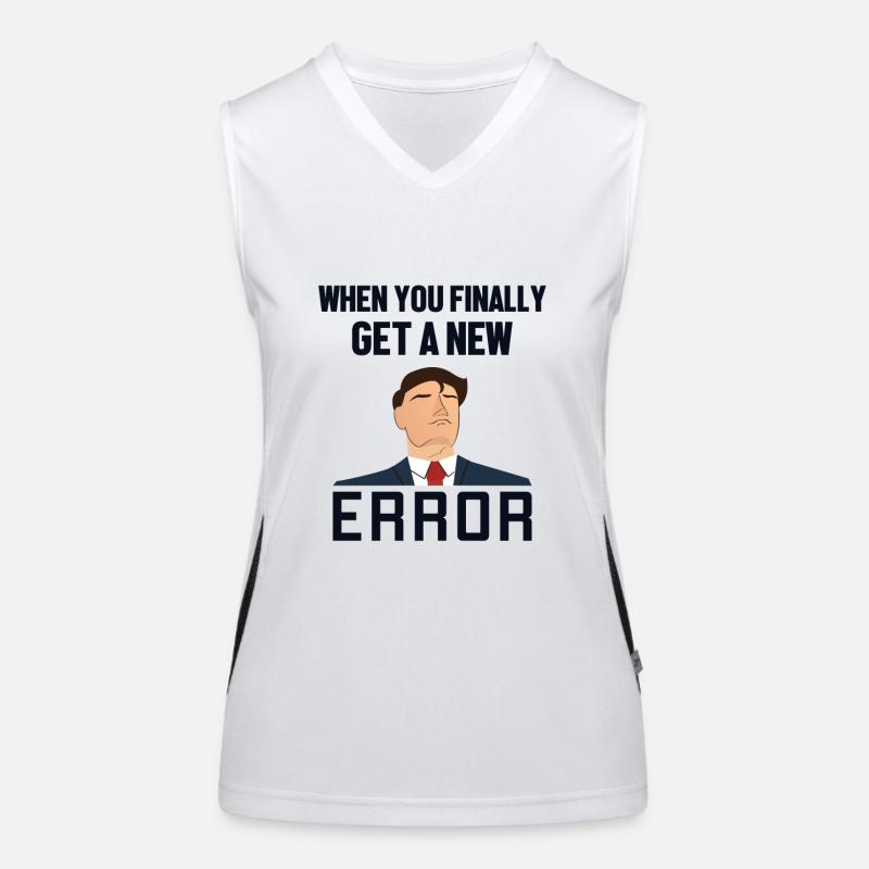 Get a New Error Softwareentwickler Developer Funktionelles Kontrast-Tank Top für Frauen