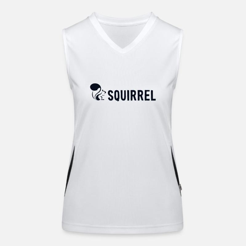 Squirrel Japanese Fox Eastern Gray Squirrel Lover Women's Functional Contrast Tank Top