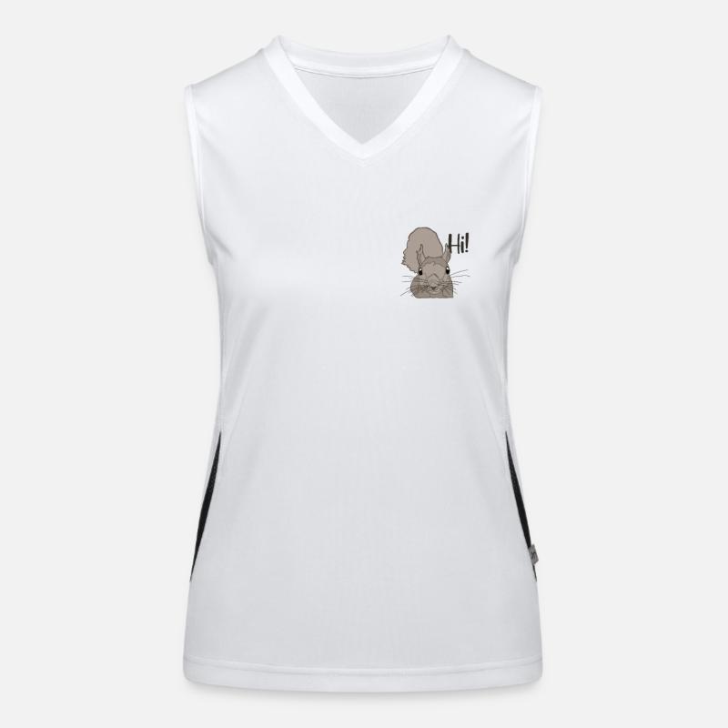 Squirrel Logo Emblem Fox Squirrel Grey Squirrel Women's Functional Contrast Tank Top