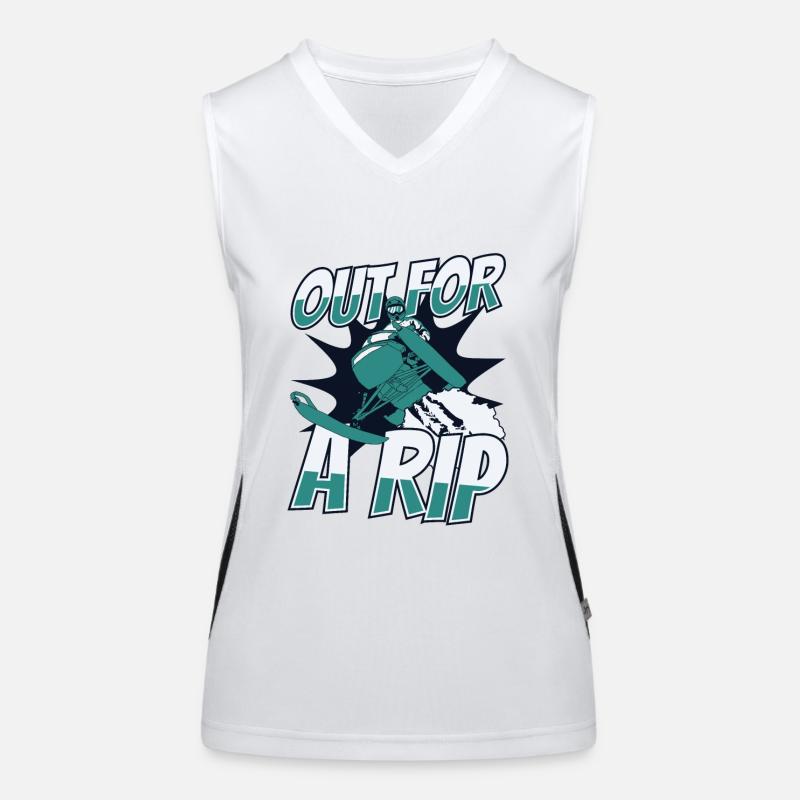 Out for A Rip Snowmobile Snowmobile Drivers Women's Functional Contrast Tank Top