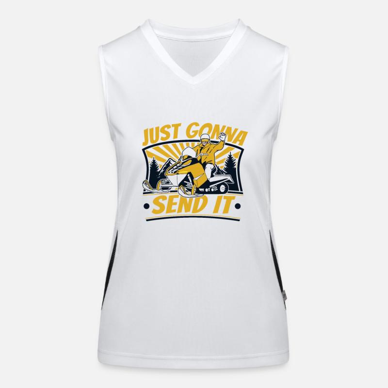 Just going to Send It Snow Motorcycle Snowmobile Women's Functional Contrast Tank Top