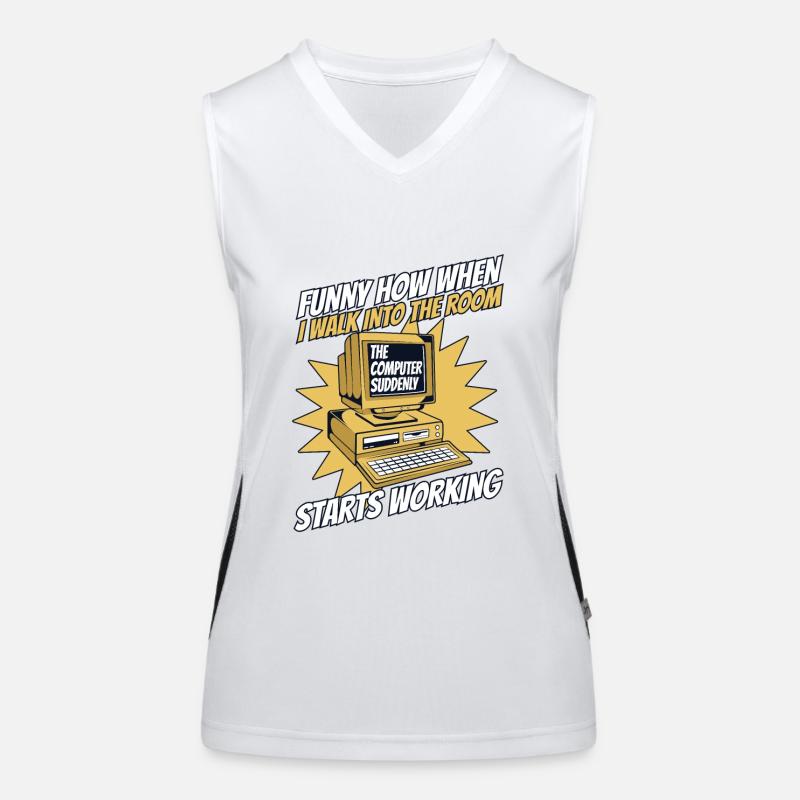 The Computer Suddenly Starts Working Admin Women's Functional Contrast Tank Top