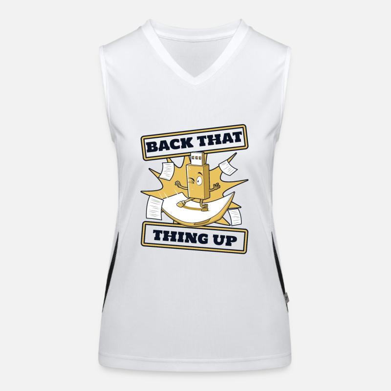 Back That Thing Up IT Operations Computer Scientist Women's Functional Contrast Tank Top