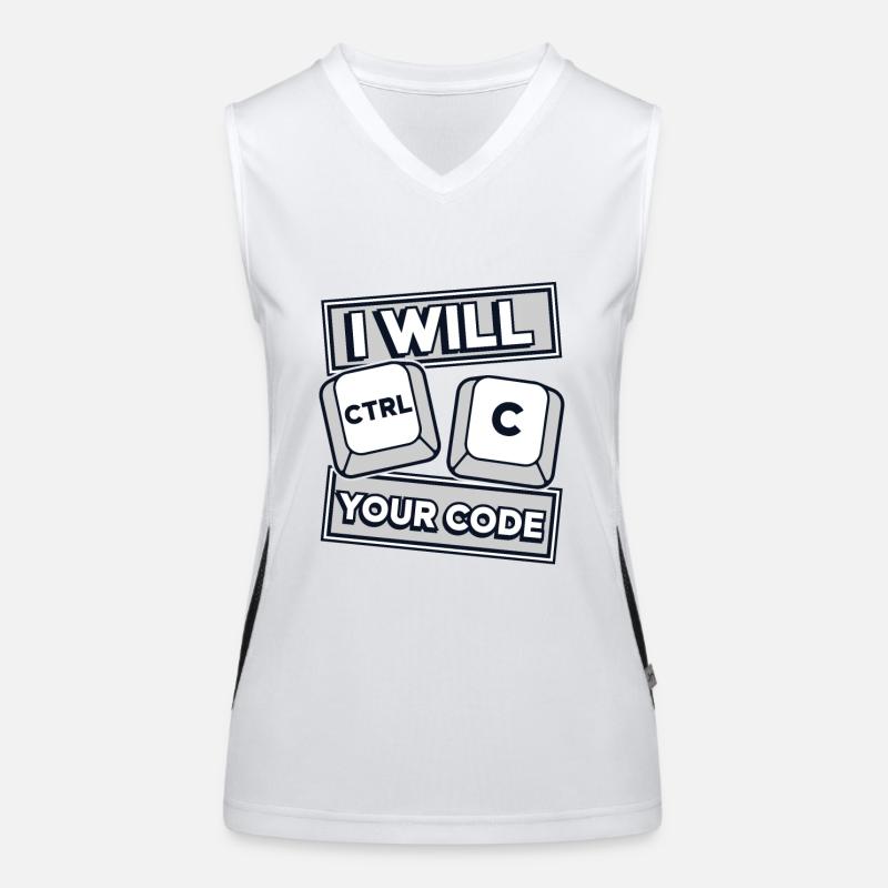I Will Ctrl C Your Code Developer Coder Funktionelles Kontrast-Tank Top für Frauen