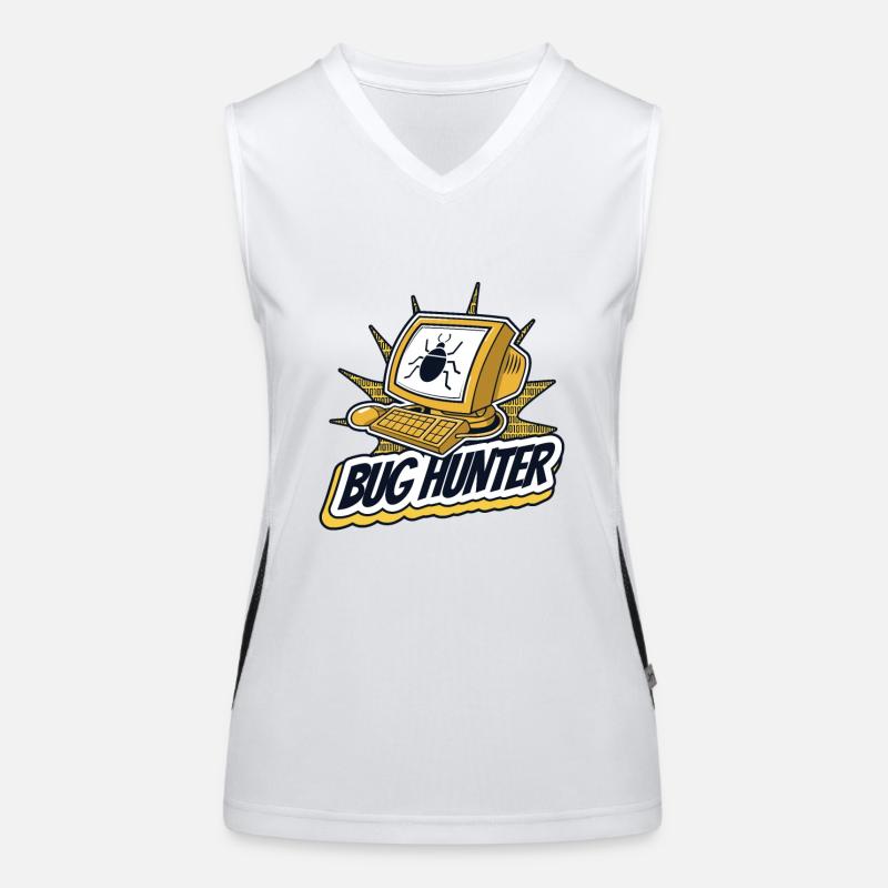 Bug Hunter Ingénieur logiciel Développeur Codeur Débardeur respirant contrasté Femme