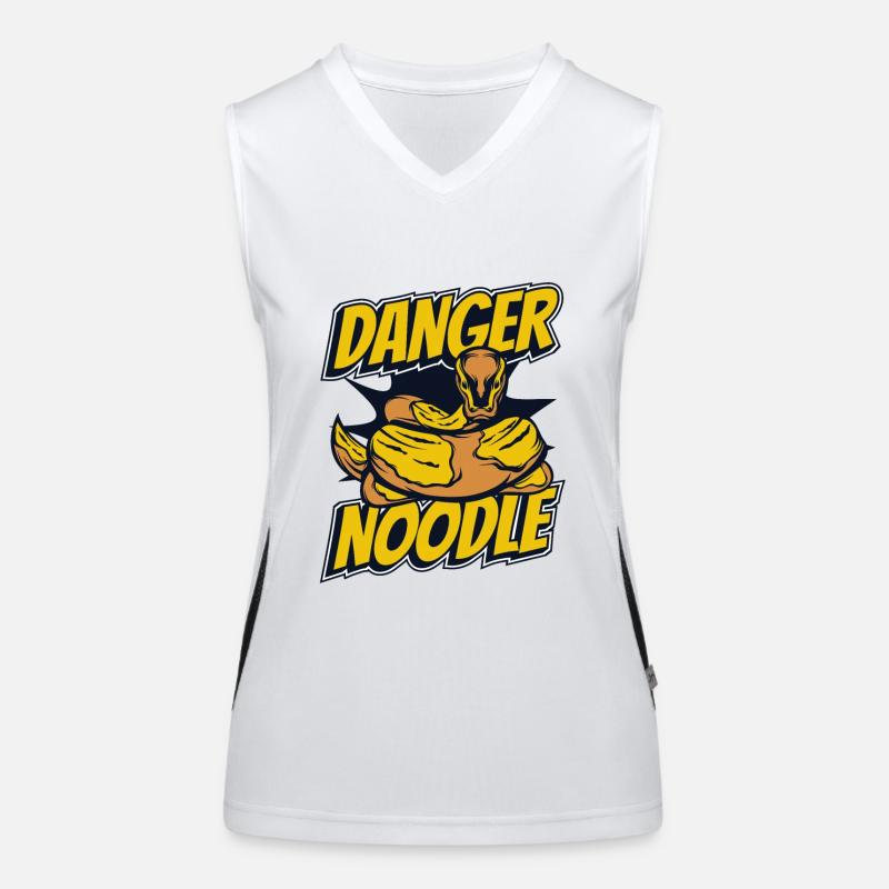 Danger Noodle Schuppenkriechtiere Python Banana Funktionelles Kontrast-Tank Top für Frauen